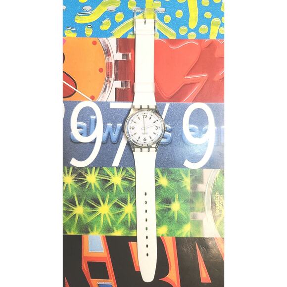 Swatch watch R.S.V.P. GK129 1991 Standard Gents New with new battery - Picture 2 of 5